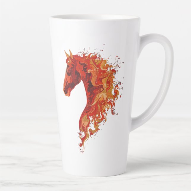 Tasse Latte Cheval de feu (Droite)
