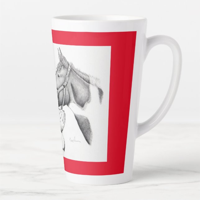 Tasse Latte Cheval et Père Noël pour Noël (Droite)