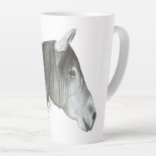 Tasse Latte Cheval Gris