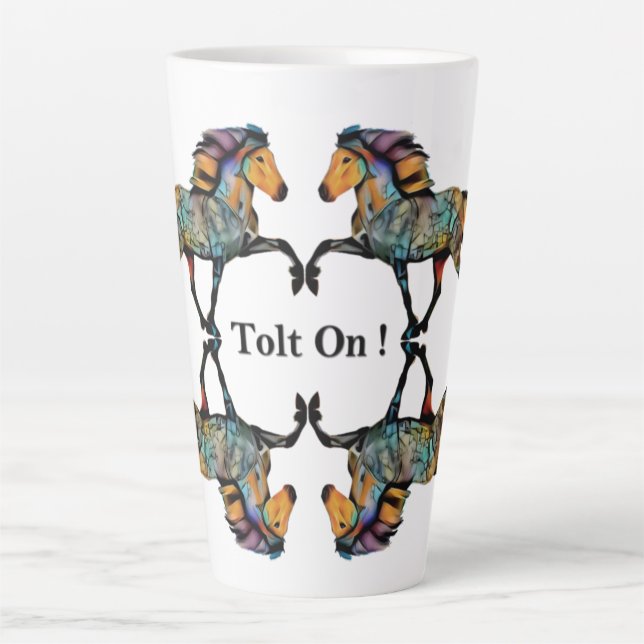 Tasse Latte Cheval islandais Pop Art (Devant)