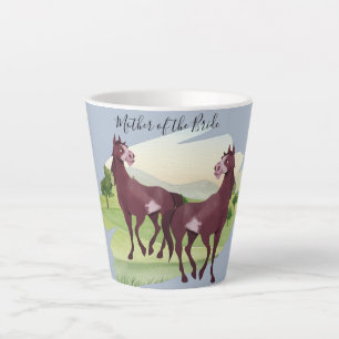 Tasse Latte Cheval Pays Thématique Western Rustic Mariage
