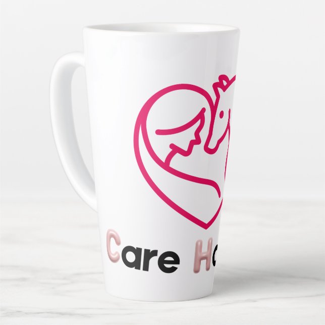 Tasse Latte Chevaux de soins Conception de la Journée national (Angle gauche)