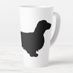 Tasse Latte Cheveux longs Dachshund - Silhouette 1