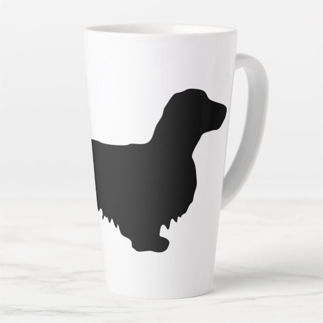 Tasse Latte Cheveux longs Dachshund - Silhouette 1 (Angle droit)