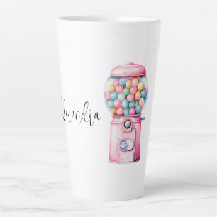 Tasse Latte Chewing-gum bubble rose Fantaisiste