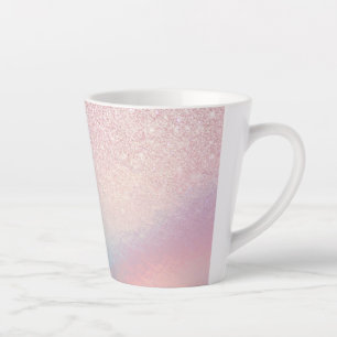 Tasse Latte Chic Parties scintillant rose Iridescente Dégradé