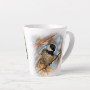 Tasse Latte Chickadee Songbird, Joli Espérant