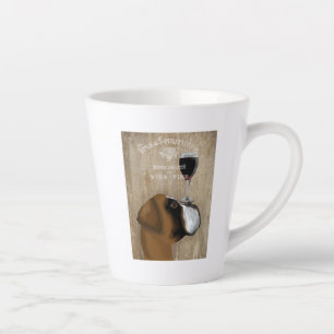Tasse Latte Chien Au Vin Boxer