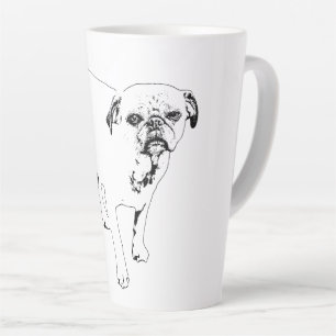 Tasse Latte Chien aux contours nets qui apporte une joie matin