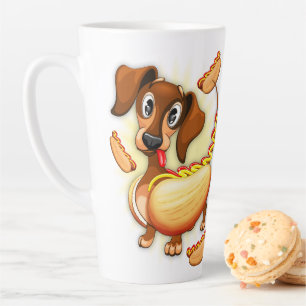 Tasse Latte Chien chaud Dachshund