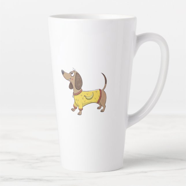 Tasse Latte Chien de dessin (Droite)