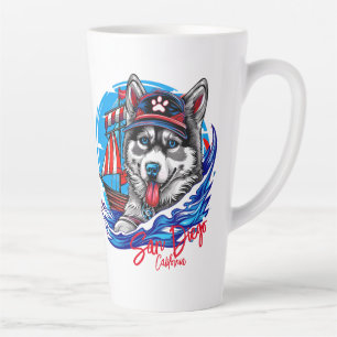 Tasse Latte Chien de malamut Husky du Maritime Patriotique, Sa