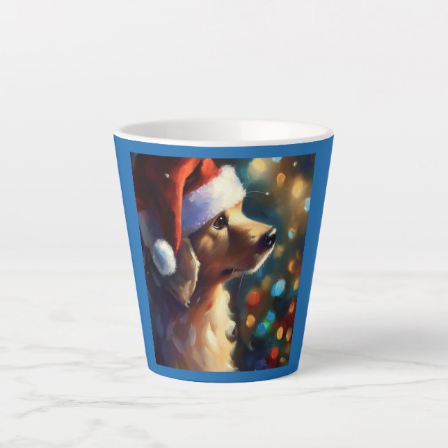 Tasse Latte Chien de Noël 3 (Devant)