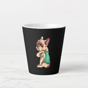 Tasse Latte Chien Français Bulldog I Love Maman Tattoo Lover C