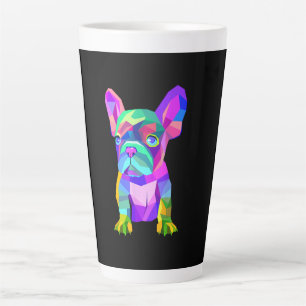 Tasse Latte Chien mignon, Chien en mignon de couleur cadeau fr