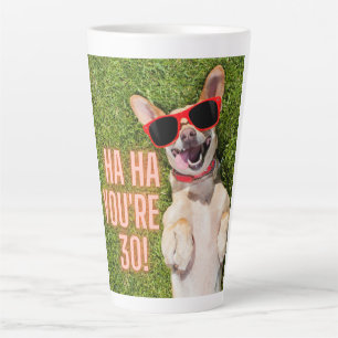 Tasse Latte Chien riant 30e anniversaire