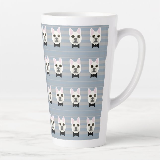 Tasse Latte Chien-taureau français blanc, Grandes (Droite)