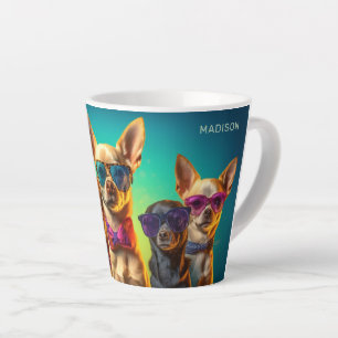 Tasse Latte Chiens Cool de nom personnalisé
