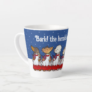 Tasse Latte Chiens de Noël chantant des chants drôles Pug Pomé