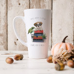 Tasse Latte Chiens, Livres & Café | Illustration aquarelle<br><div class="desc">Personnalisé avec votre nom sur le dos. Eau tendance illustrations dessinées à la main. Ils font de grands cadeaux ! Trouvez quelques bonbons à l'intérieur et faites la journée de quelqu'un ! Ajoutez votre libellé personnalisé à cette conception à l'aide des cases "Modifier ce modèle de conception" situées à droite...</div>