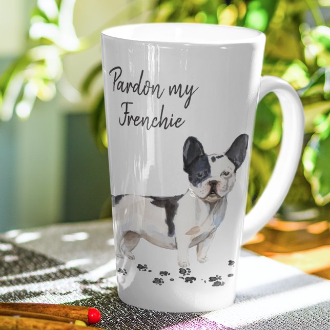 Tasse Latte Chiffre de taureau français | Pardon Mon Français  (Créateur téléchargé)