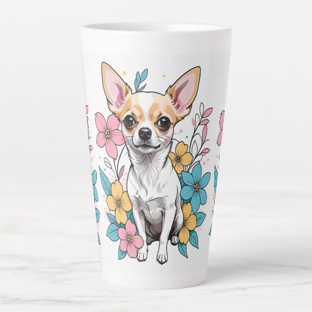 Tasse Latte Chihuahua du printemps (Devant)