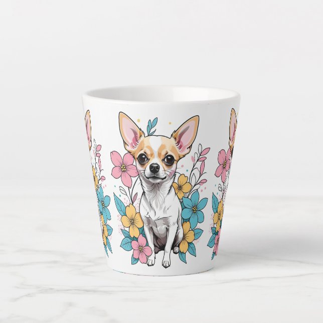 Tasse Latte Chihuahua du printemps (Devant)