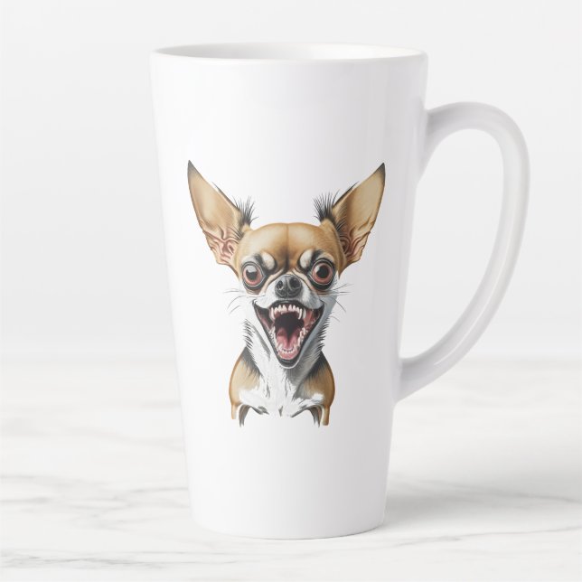 Tasse Latte Chihuahua méchant | Chiens drôles (Droite)