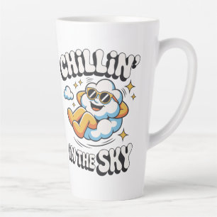 Tasse Latte Chillin' in the Sky Cloud Graphic pour se détendre