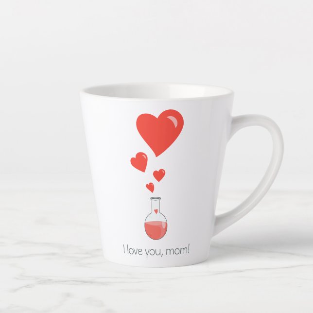 Tasse Latte Chimie mignonne Maman Aimer Potion Scientifique (Droite)