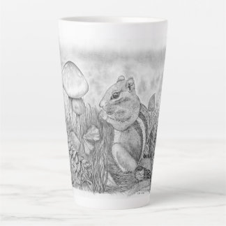 Tasse Latte Chipmunk Nibbling