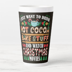 Tasse Latte Chocolat Chaud, Pâtisserie & Films de Noël