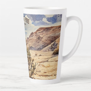 Tasse Latte Cholla Cactus, Parc d'état de la Vallée du Feu Lat
