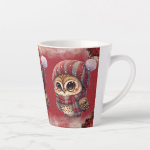 Tasse Latte Chouette d'hiver