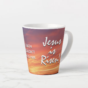 Tasse Latte Christian JESUS EST REMENU Pâques