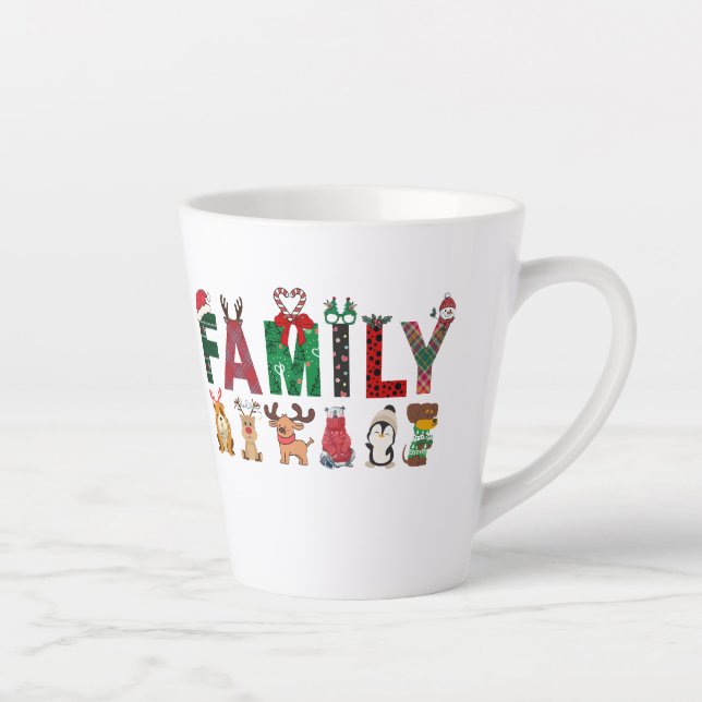 Tasse Latte Christmas Family Matching Shirts | holiday family  (Droite)