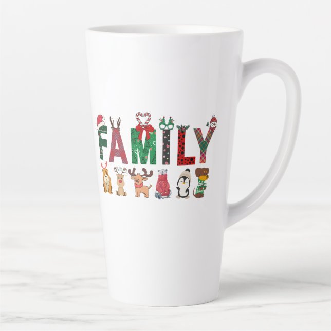 Tasse Latte Christmas Family Matching Shirts | holiday family  (Droite)