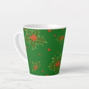 Tasse Latte Christmas Holly