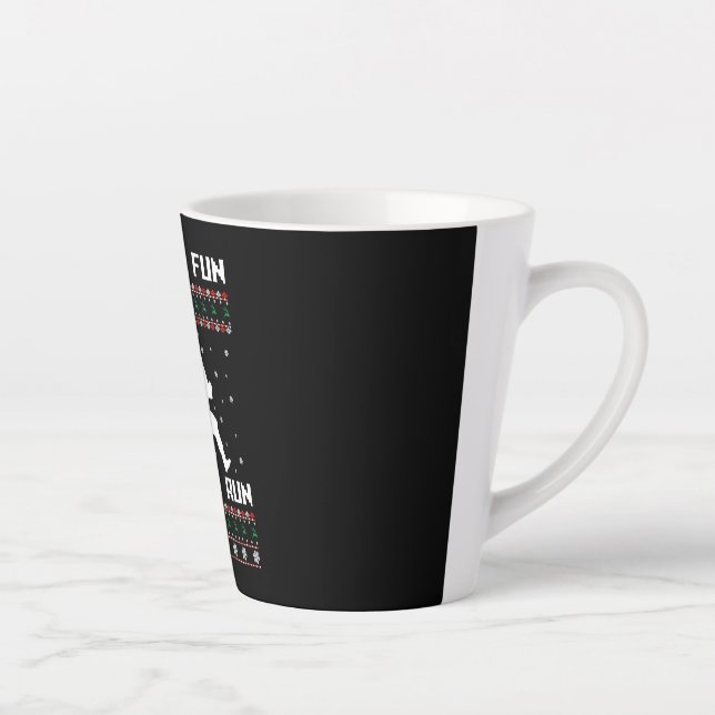 Tasse Latte Christmas Run Oh Quel Amusant Il Doit Fonctionner (Droite)
