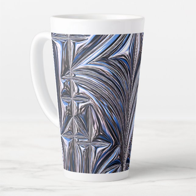 Tasse Latte Chrome iridescent Flow  (Angle gauche)