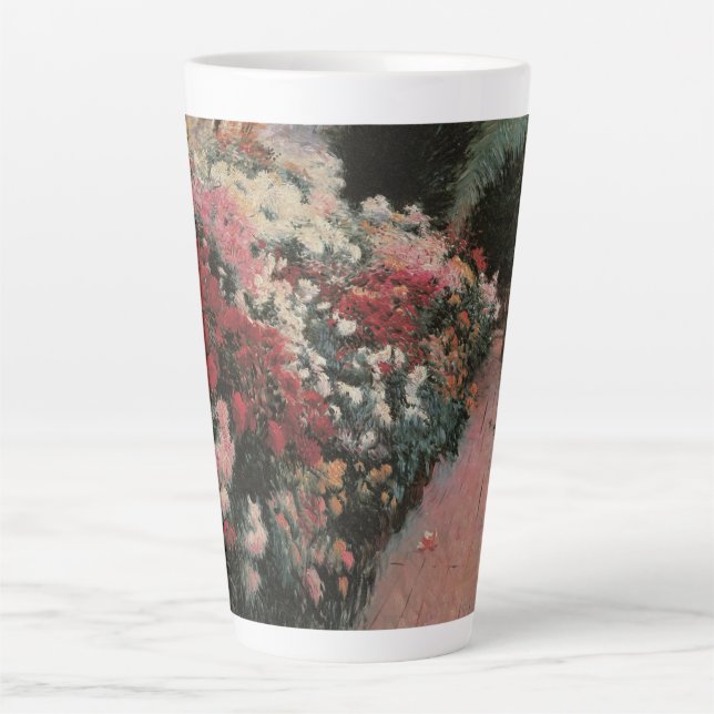 Tasse Latte Chrysanthèmes par Dennis Bunker Miller, Beaux-arts (Devant)