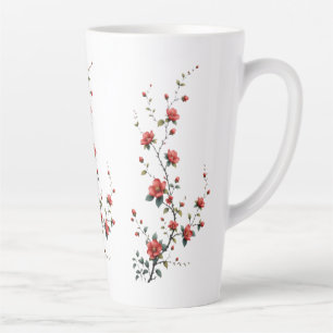 Tasse Latte Chuchotements de fleurs de printemps en pétales de