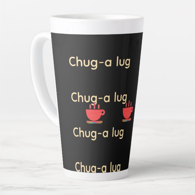 Tasse Latte Chug A Lug Noir (Angle gauche)