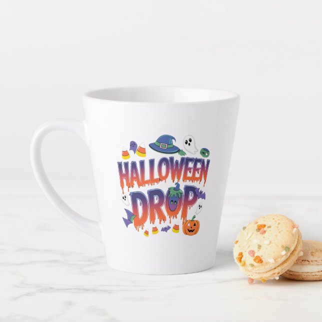 Tasse Latte Chute d'Halloween (En situation)