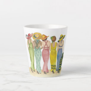 Tasse Latte Cinq femmes Beach Baby amis s'amuser