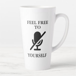 Tasse Latte Citation amusante "Mute Yourself"