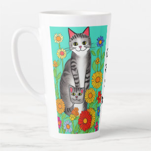 Tasse Latte Citation de chats et de chatons en plastique migno