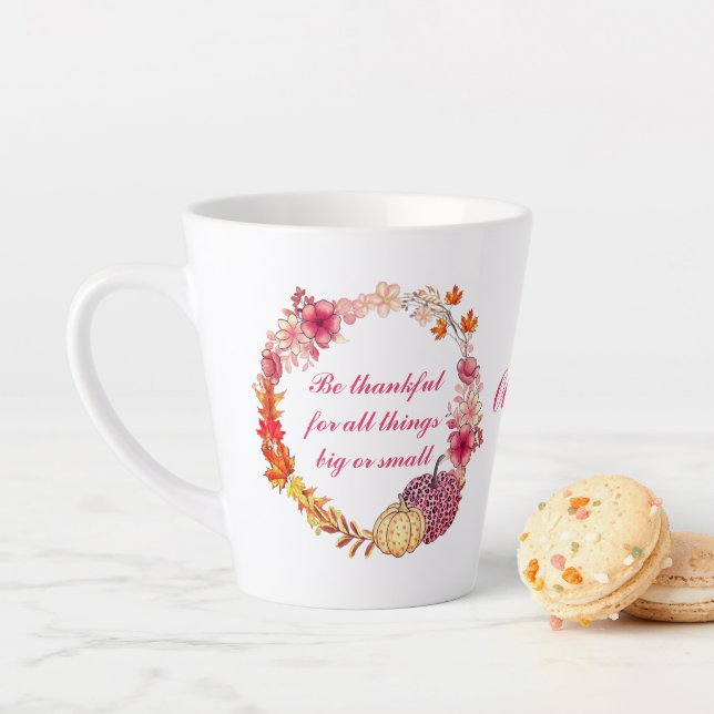 Tasse Latte Citation de couronne d'automne (En situation)