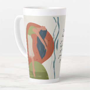 Tasse Latte Citation de danse Rumi avec danseuse