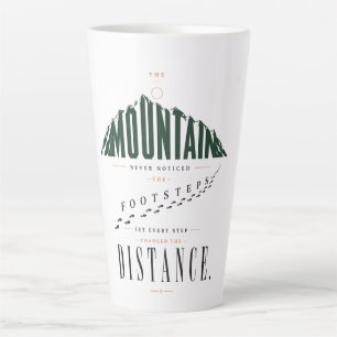 Tasse Latte Citation de distance de pas de montagne